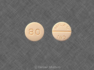 Propranolol hydrochloride 80 mg MYLAN 185 80