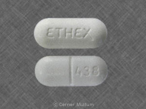 Pill 438 ETHEX White Oval is Pseudovent DM