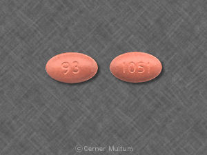 Pill 93 1051 Brown Elliptical/Oval is Quinapril Hydrochloride