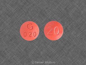 Quinapril hydrochloride 20 mg 20 G 020