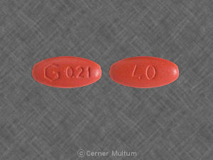 Pill 40 G 021 Brown Oval is Quinapril Hydrochloride