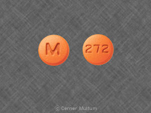 Pill M 272 Orange Round is Quinapril Hydrochloride