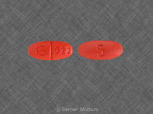 Pill 5 G 022 Brown Oval is Quinapril Hydrochloride