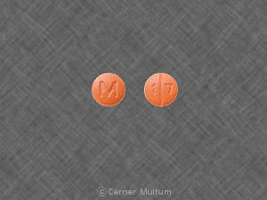 Pill M 1 7 Orange Round is Quinapril Hydrochloride