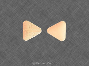 Pill A 239 Orange Three-sided is Quinaretic