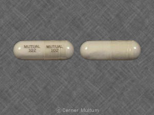 Pill MUTUAL 102 MUTUAL 102 White Capsule-shape is Quinine Sulfate
