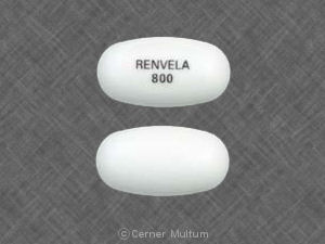 Pill RENVELA 800 White Oval is Renvela