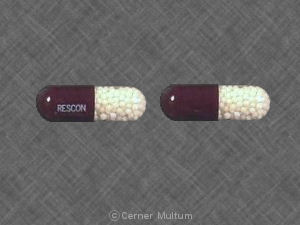 Pill RESCON Brown Capsule/Oblong is Rescon