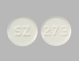 Pill SZ 273 White Round is Rizatriptan Benzoate