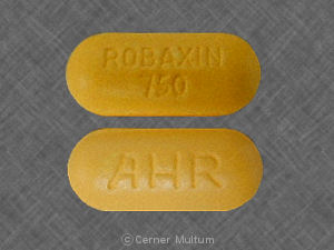 Pill ROBAXIN 750 AHR Orange Capsule/Oblong is Robaxin-750