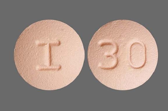 Pill I 30 Pink Round is Rosuvastatin Calcium