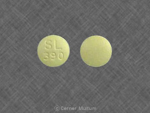 Pill SL 390 Yellow Round is Salsalate