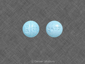 Pill Logo 25 5672 Blue Round is Sertraline Hydrochloride