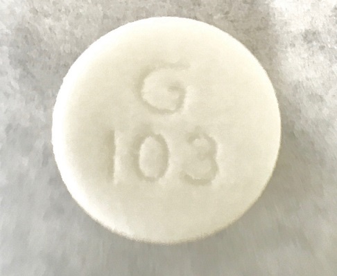 Pill G 103 White Round is Gas Relief