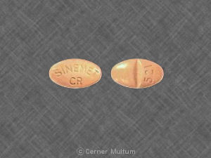 Pill SINEMET CR 521 Peach Elliptical/Oval is Sinemet CR