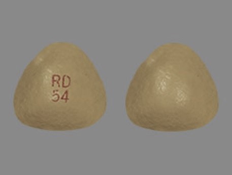 Pill RD 54 Yellow Three-sided is Sirolimus