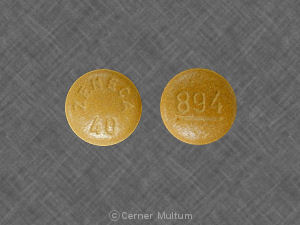 Pill 894 ZENECA 40 Orange Round is Sular