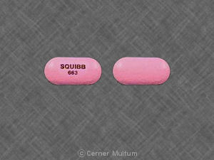 Pill SQUIBB 663 Pink Oval is Sumycin
