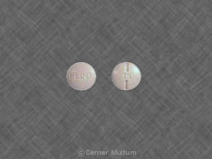 Pill FLINT 75 Purple Round is Synthroid