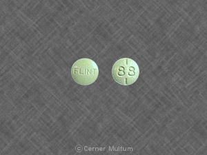 Pill FLINT 88 Green Round is Synthroid
