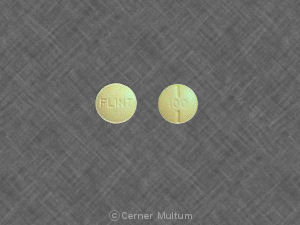 Pill FLINT 100 Yellow Round is Synthroid