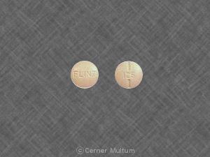 Pill FLINT 125 Beige Round is Synthroid