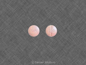 Pill FLINT 200 Pink Round is Synthroid