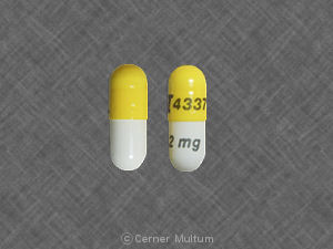 Pill I4337 2 mg White & Yellow Capsule/Oblong is Terazosin Hydrochloride