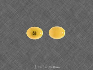 Pill 61 Yellow Elliptical/Oval is Terazosin Hydrochloride