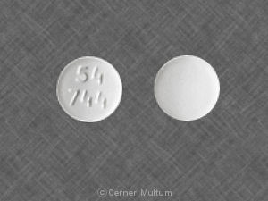 Pill 54 744 White Round is Terbinafine Hydrochloride