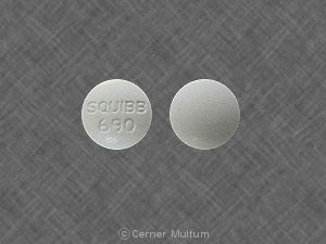 Pill SQUIBB 690 White Round is Teslac