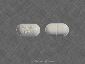 Pill WARRICK 1670 White Capsule/Oblong is Theophylline Extended-Release