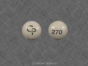 Pill CP 270 White Round is Thioridazine Hydrochloride