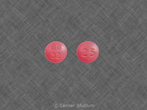 Pill GG 32 25 Red Round is Thioridazine Hydrochloride