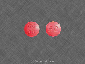 Thioridazine hydrochloride 50 mg GG 33 50