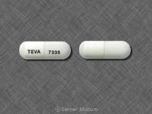 Pill 93 7335 93 7335 White Capsule-shape is Topiramate (Sprinkle)