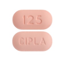 Pill Cipla 125 Pink Capsule/Oblong is Topiramate