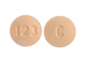 Pill C 123 Orange Round is Topiramate