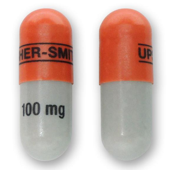 Pill UPSHER-SMITH 100 mg Brown Capsule-shape is Topiramate Extended-Release
