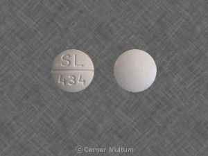 Pill SL 434 White Round is Trazodone Hydrochloride