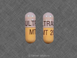 Pill ULTRASE MT 20 is Ultrase MT 20 65,000 units amylase; 20,000 units lipase; 65,000 units protease