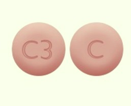 Pill C C3 Peach Round is Valsartan