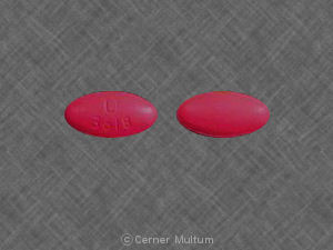 Pill U 3618 Red Oval is Vantin