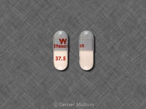 Venlafaxine hydrochloride extended-release 37.5 mg W Effexor XR 37.5