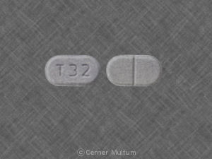 Pill T32 Purple Oval is Warfarin Sodium