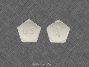 Pill X 0.5 White Five-sided is Xanax XR