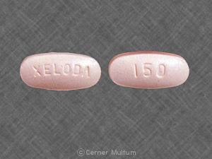 Pill XELODA 150 Pink Oval is Xeloda