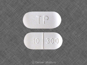 Pill 10 300 TP White Capsule/Oblong is Xodol