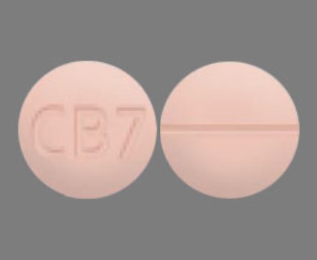 Pill CB7 Pink Round is Zolmitriptan