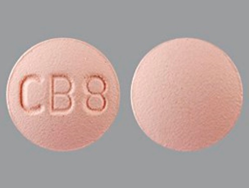 Pill CB8 Pink Round is Zolmitriptan